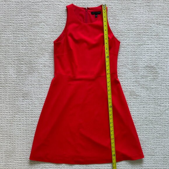 Banana Republic | Lightweight Wool Orange Sleeveless Fit & Flare Dress Sz 8 - Picture 6 of 7
